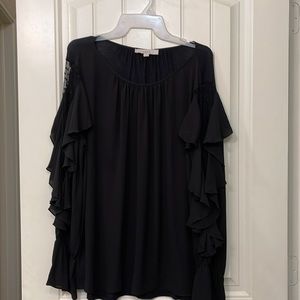 Sale! 🔥🔥 Ladies LOFT Ruffle and Lace Long Sleeve Top